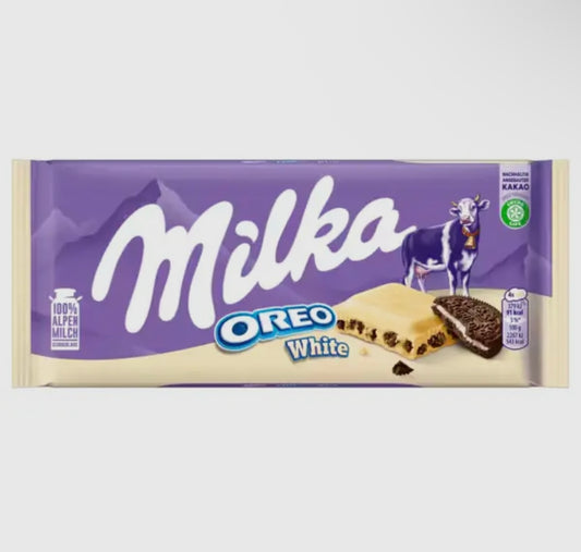 Milka Oreo White Chocolate Bar Single