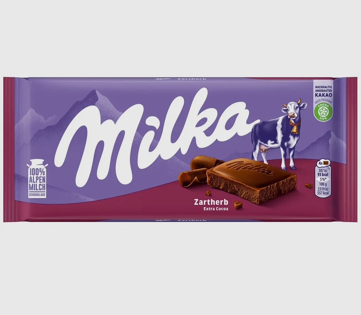 Milka Zartherb (Dark Chocolate) Bar