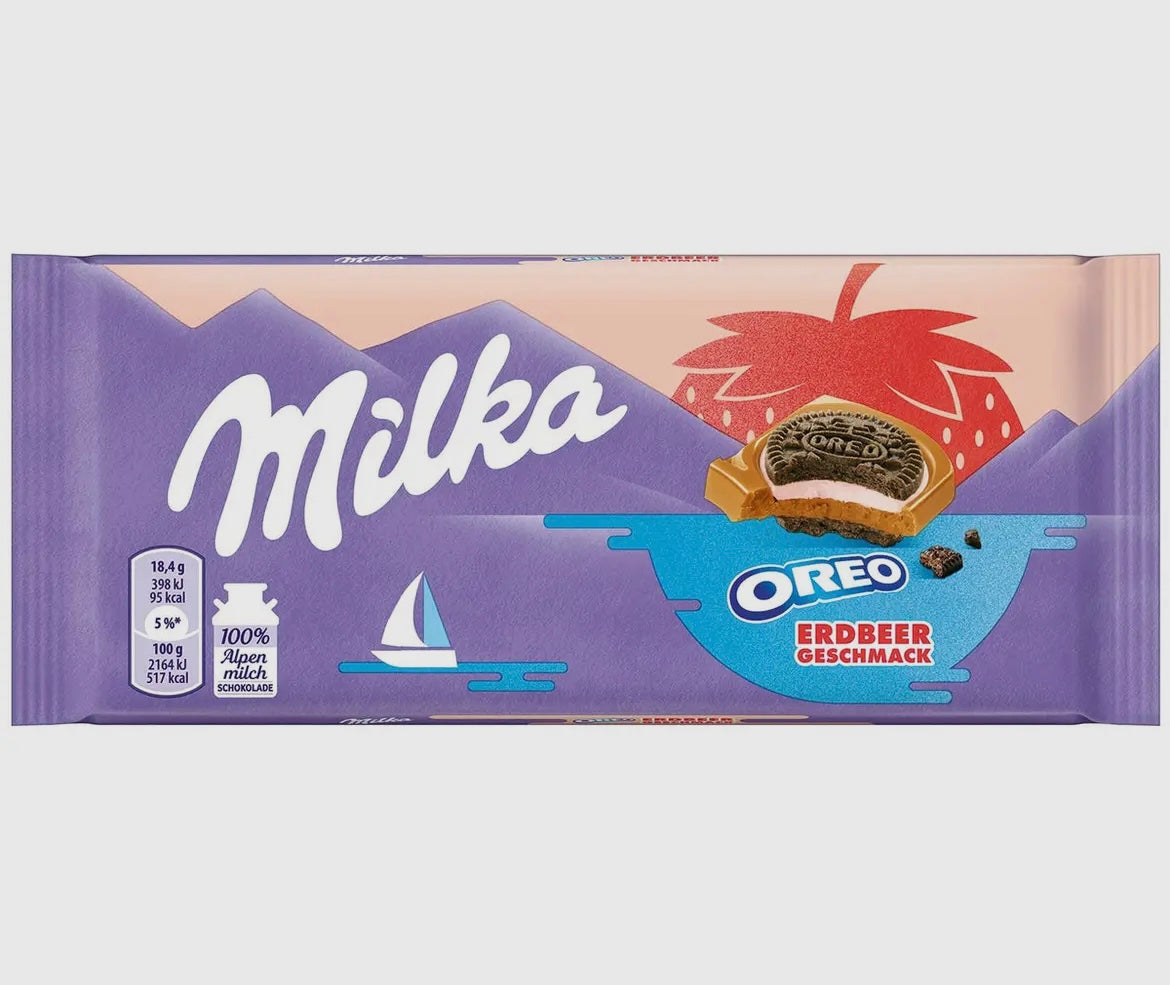 Milka Strawberry Oreo Chocolate Bar