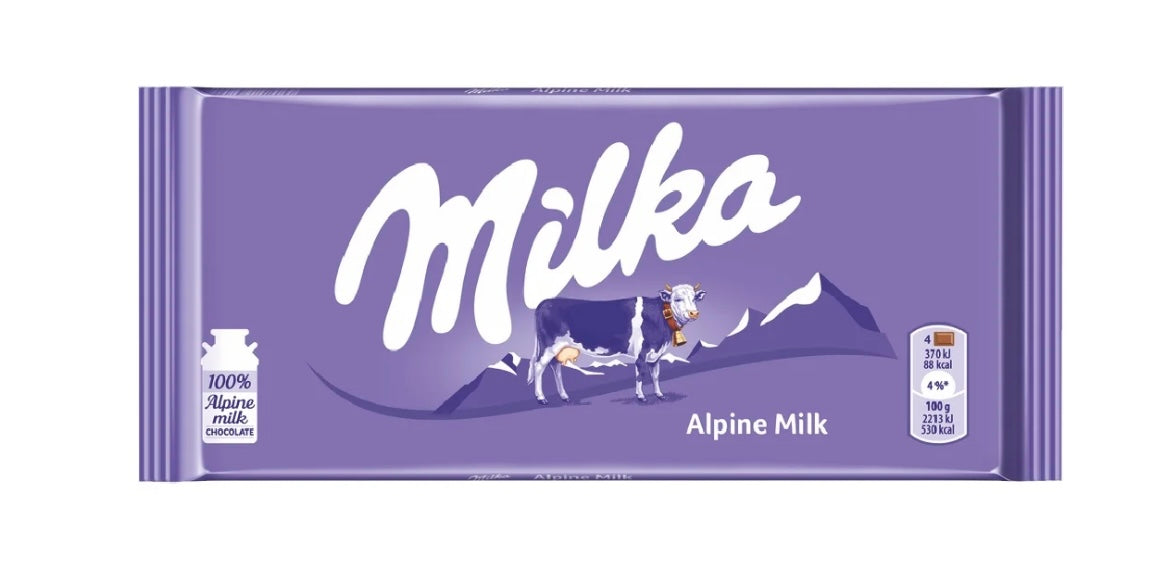 Milka Alpine Milk Chocolate Bar Single