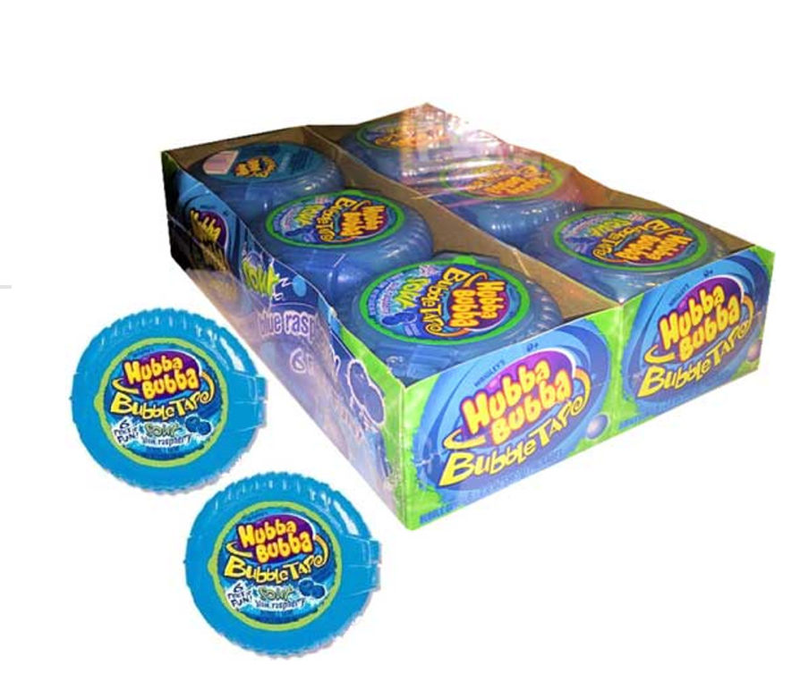 Hubba Bubba Bubble Tape Sour Blue Raspberry Single