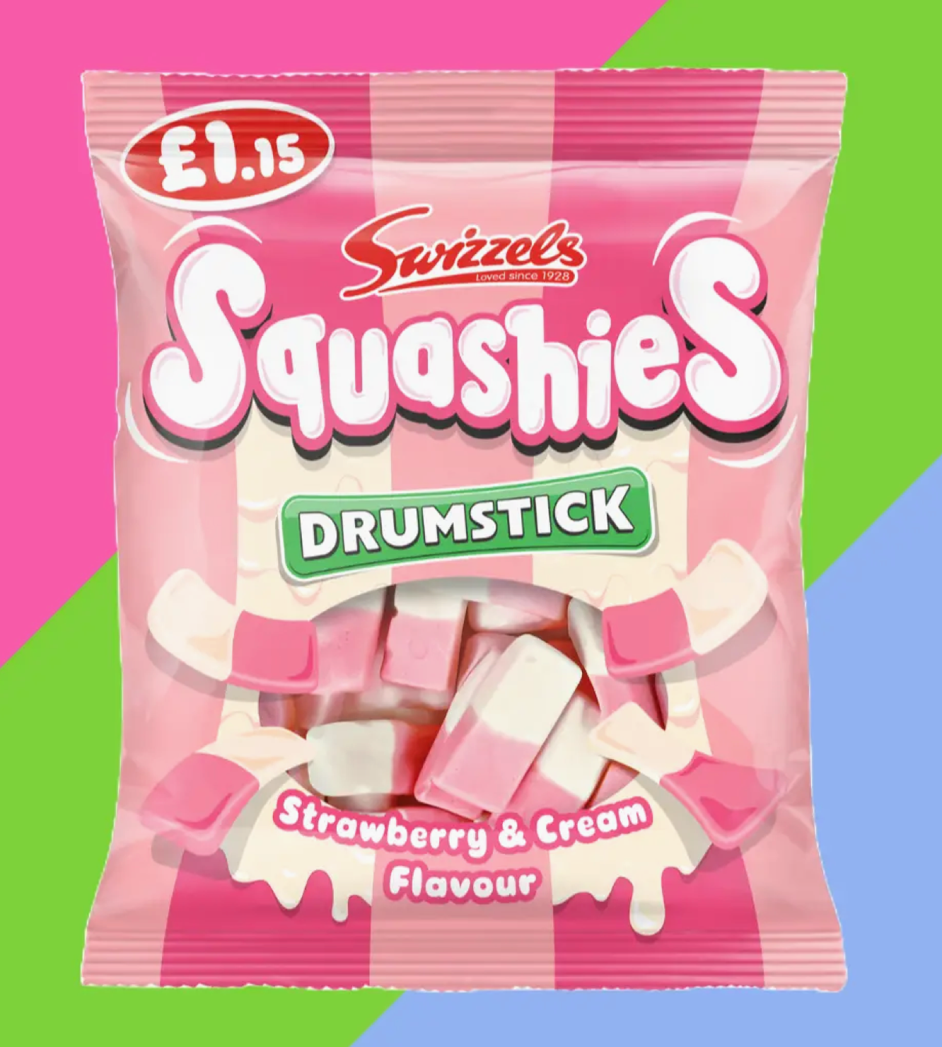 Squashies Strawberry and Cream Peg Bag Single