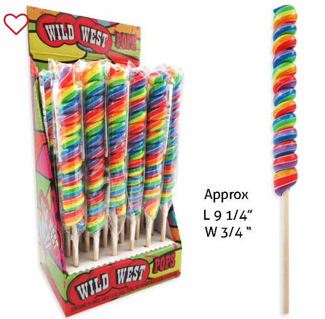 Wild West Rainbow Twisty Lollipop