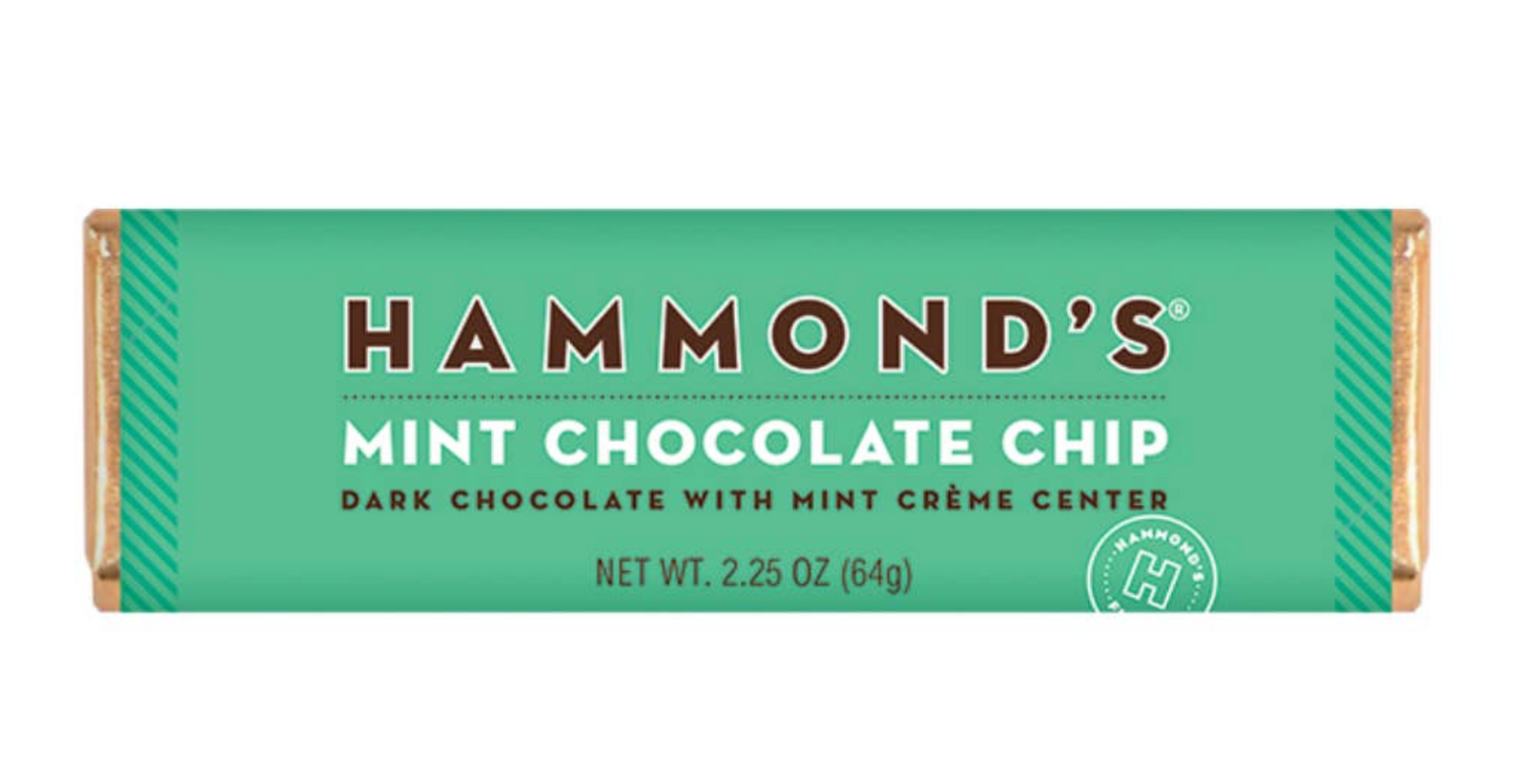 Hammond's Dark Chocolate Mint Chip Bar Single