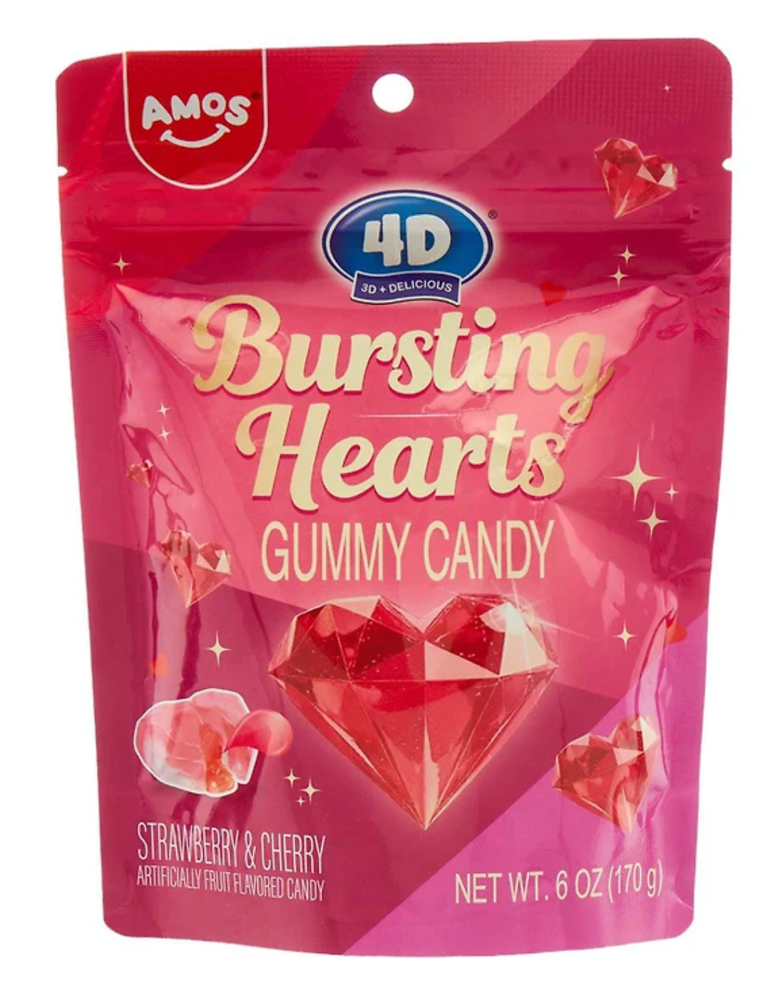 Amos 4D Bursting Gummy Hearts Single
