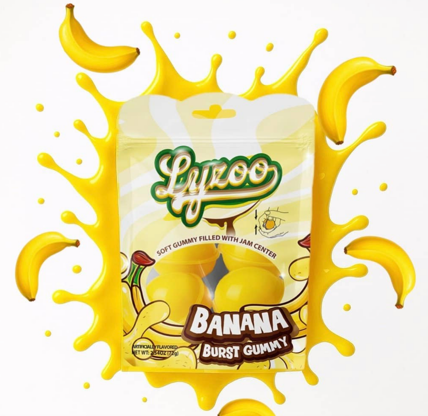 Lyzoo Banana Burst Gummies
