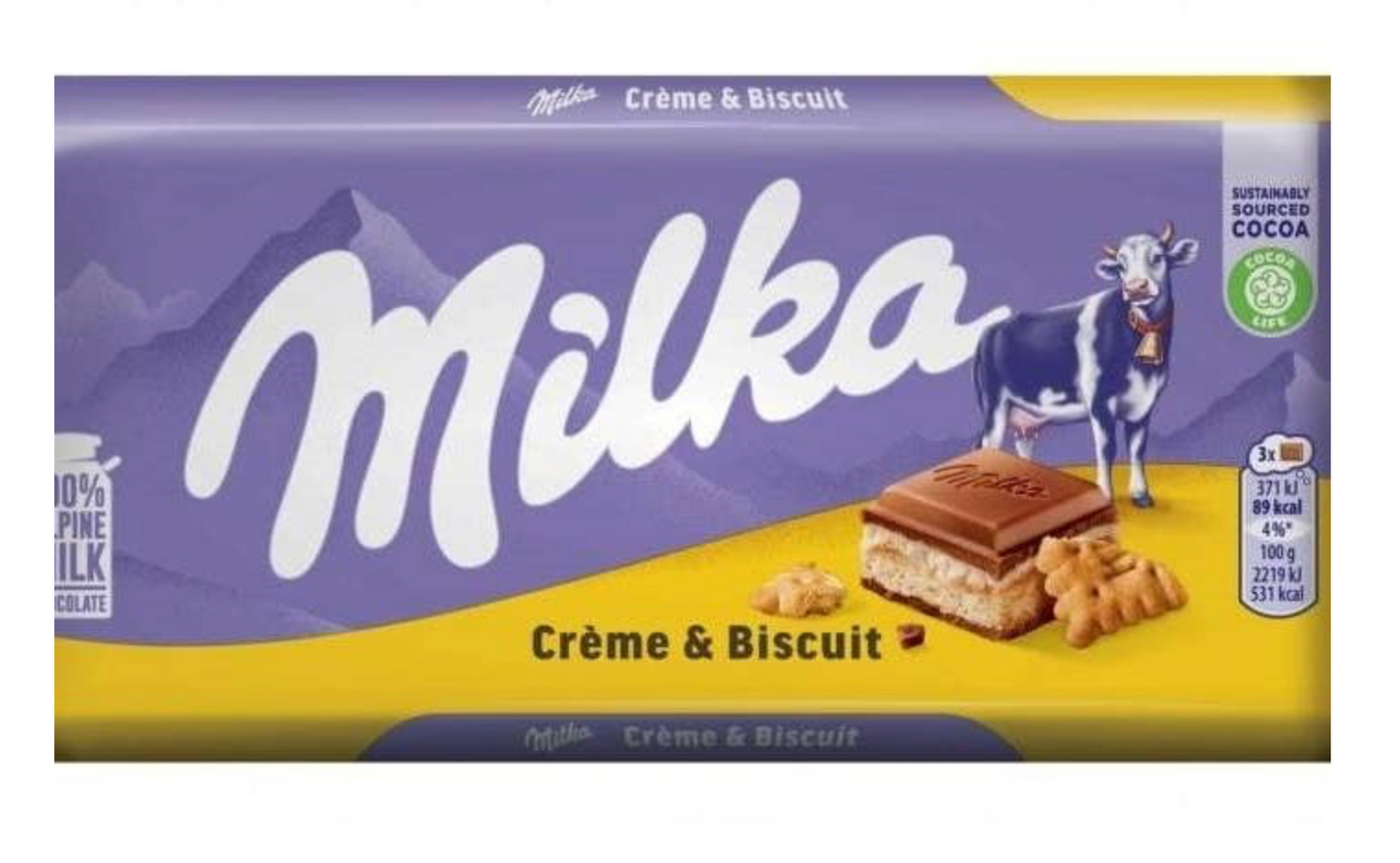 Milka Creme and Biscuit SINGLE