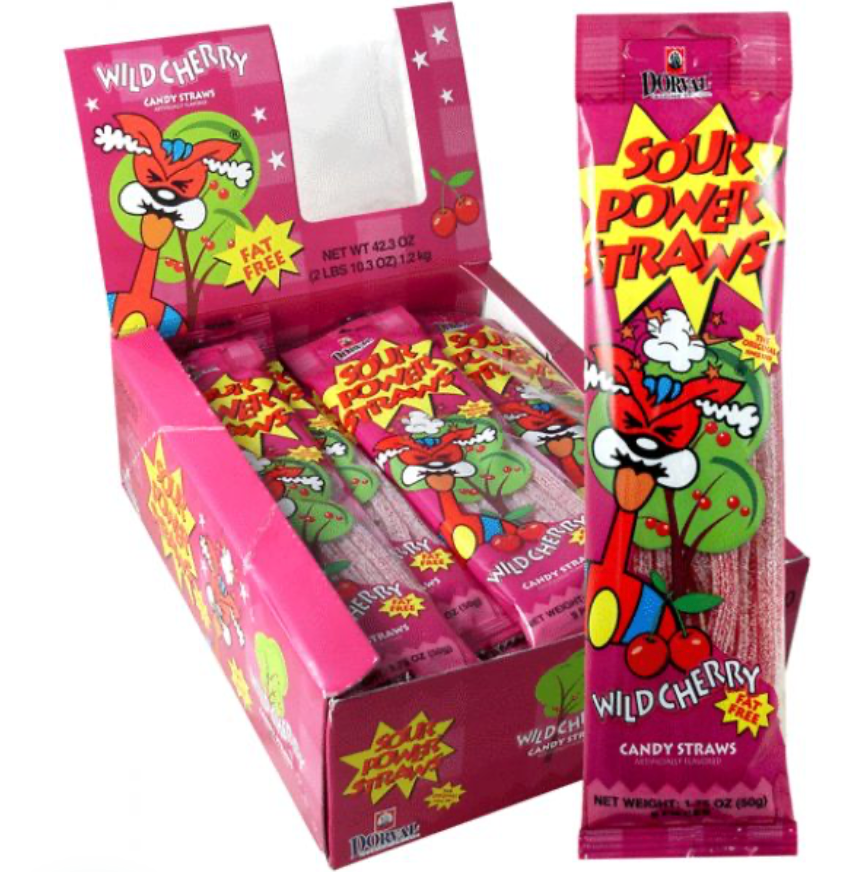 Sour Power Straws Wild Cherry Single COMING SOON
