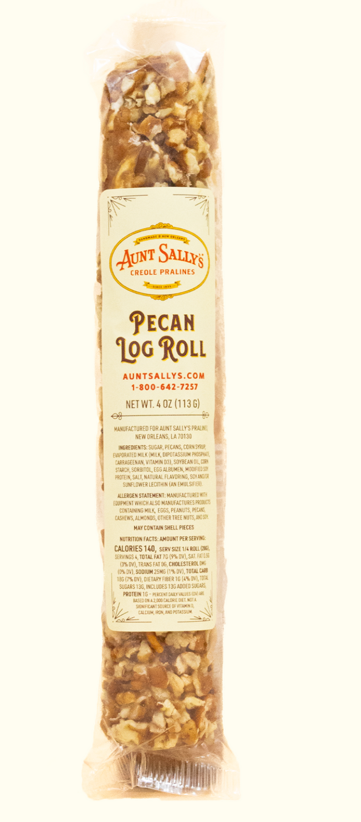 Aunt Sallys Pecan Log Roll Single
