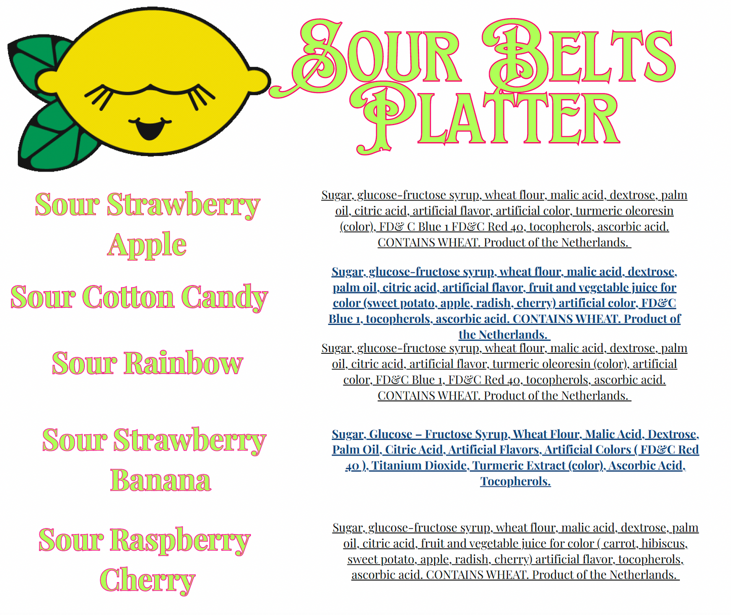 Candy Platters Sour Belts