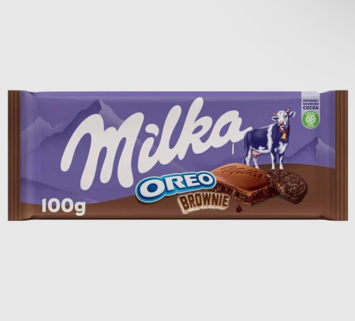 Milka Oreo Brownie Milk Chocolate Bar