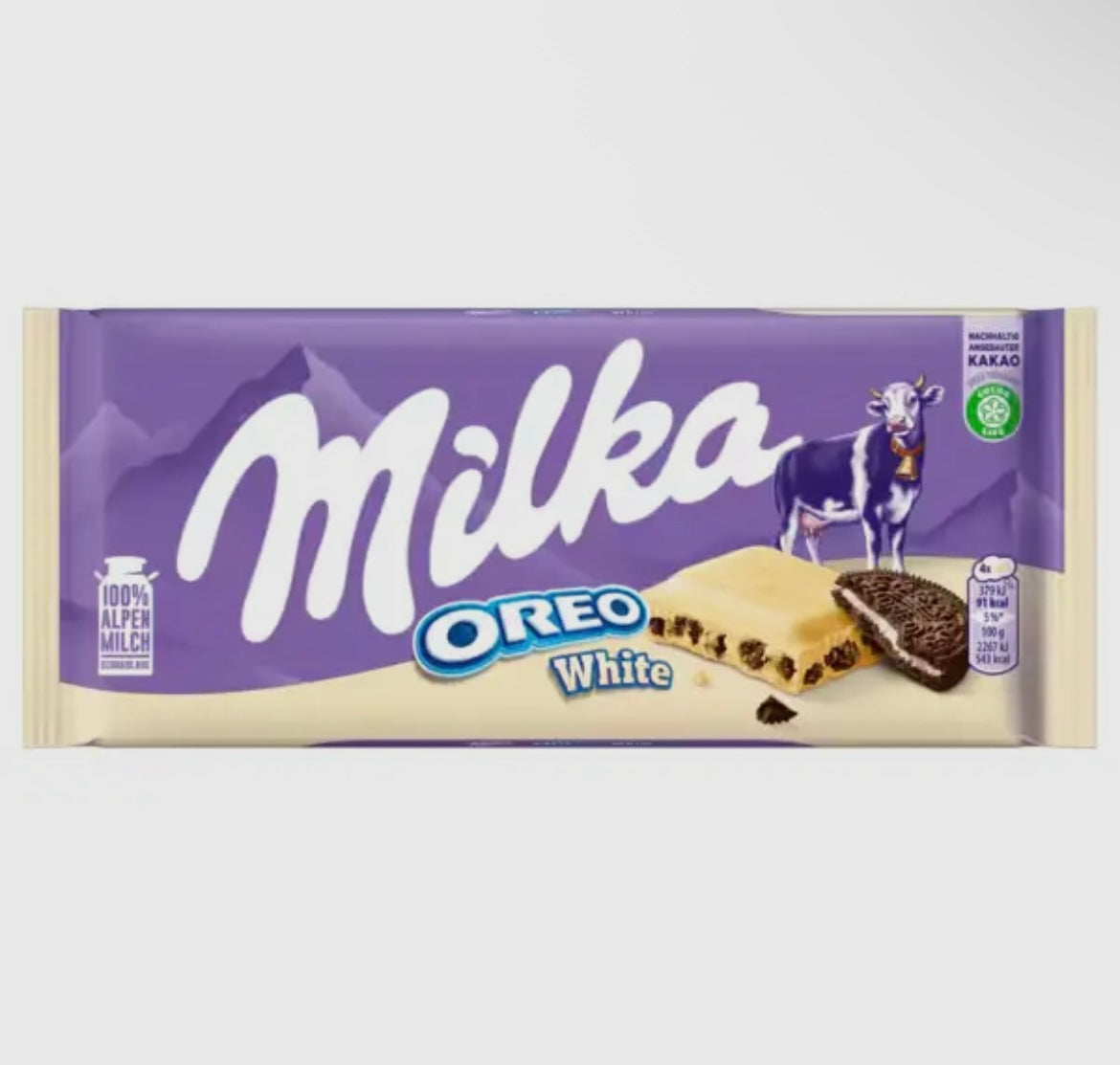 Milka Oreo White Chocolate Bar