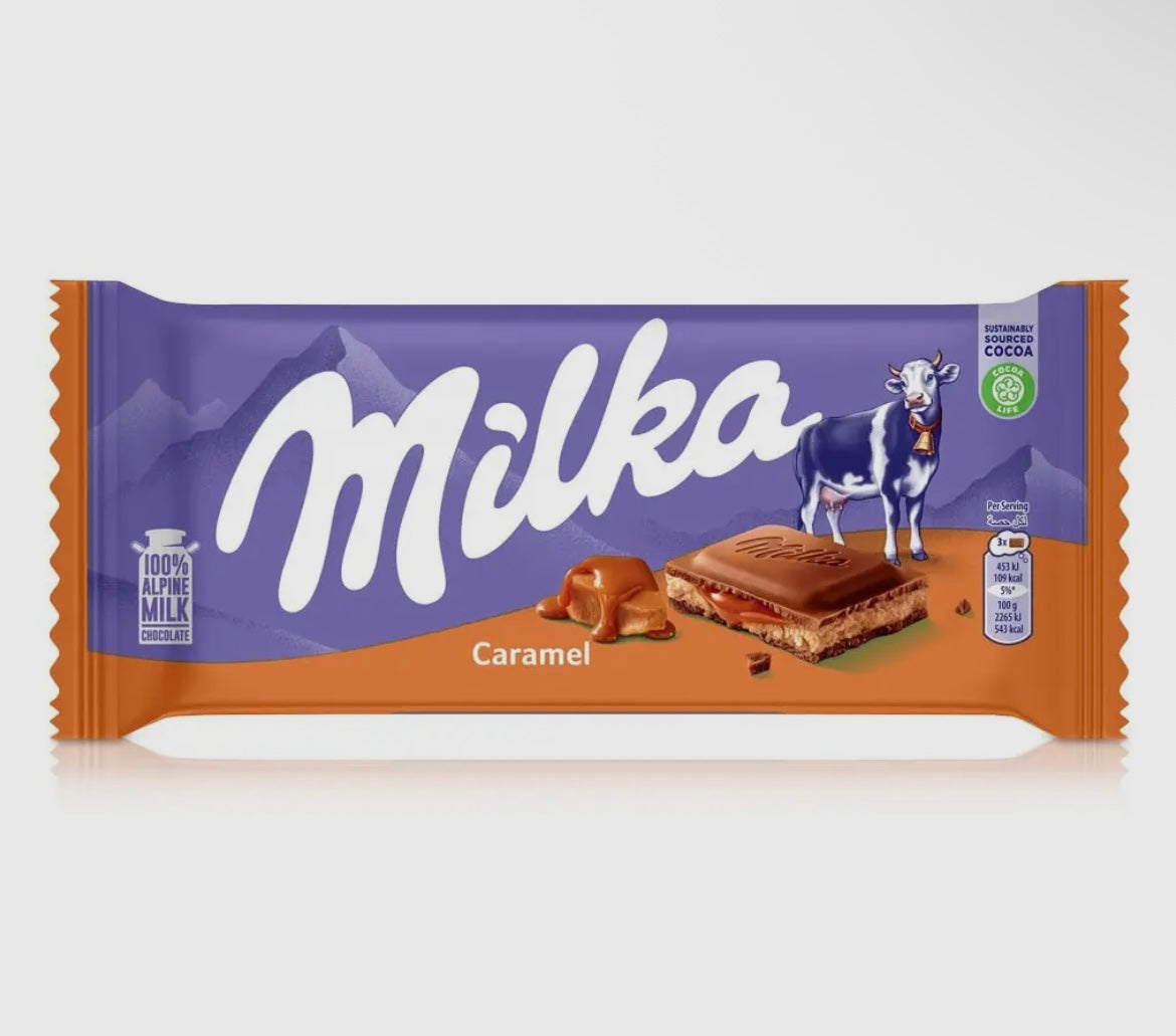 Milka Caramel Chocolate Bar Single