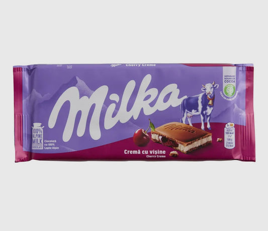 Milka Cherry Creme Chocolate Bar
