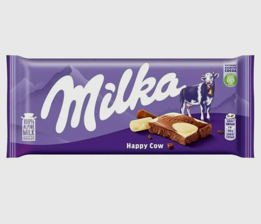Milka Happy Cow (Milk & White Chocolate) Bar