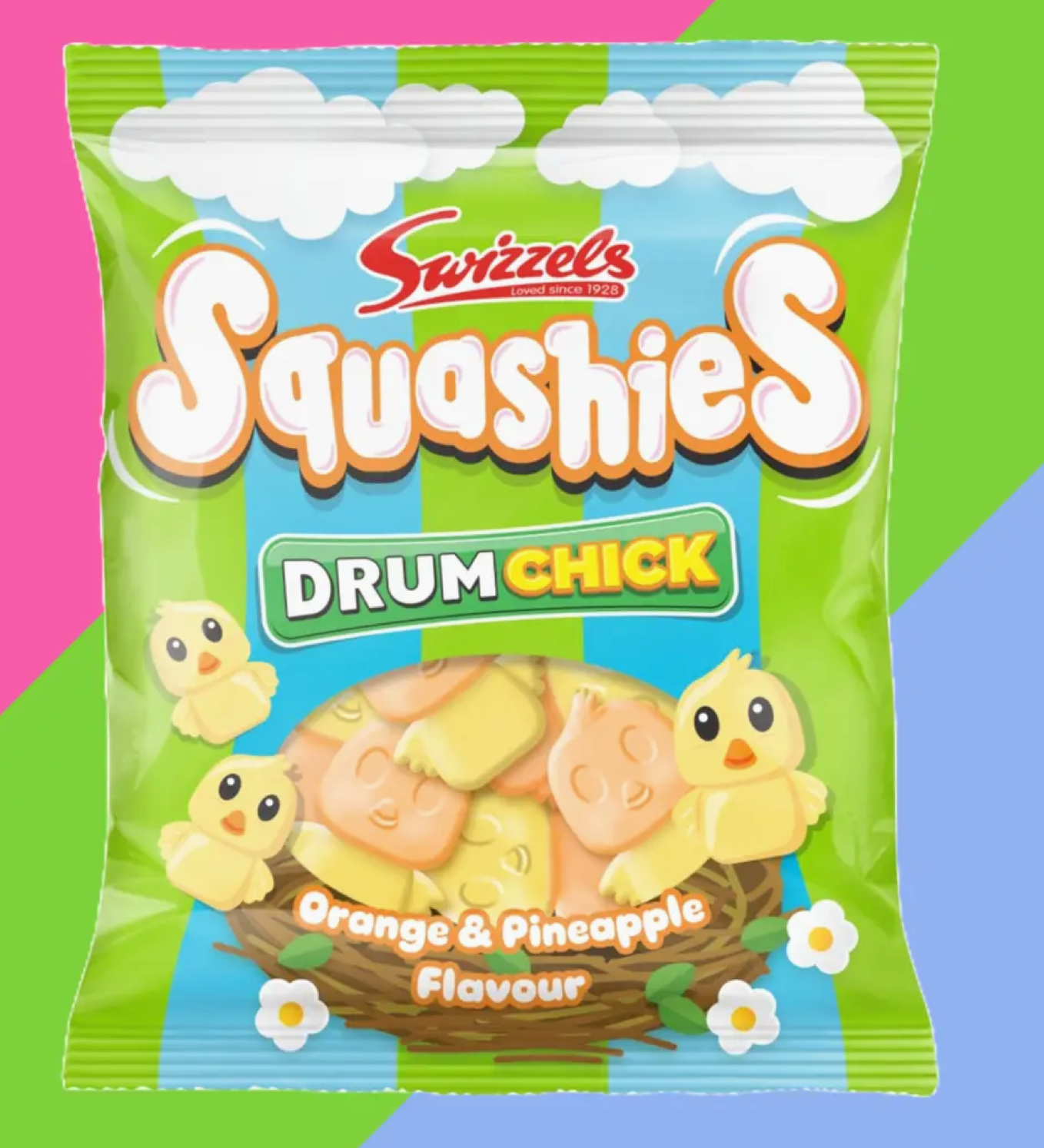 Squashies Orange Pineapple Chicks Peg Bag Single