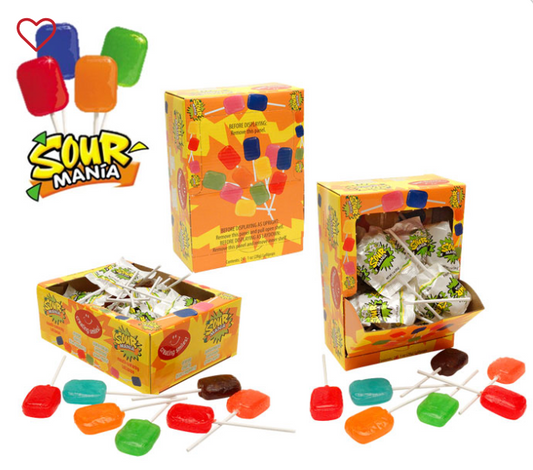 Sour Mania Lollipops