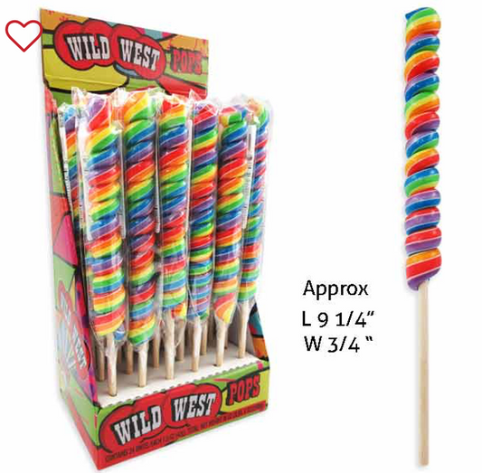 Wild West Rainbow Twisty Lollipop