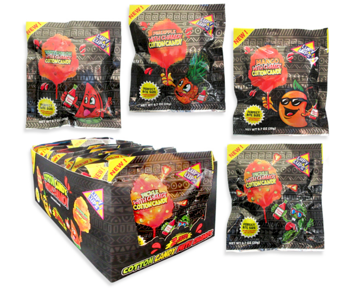 Lupy Lups Chamoy Cotton Candy Mini Single