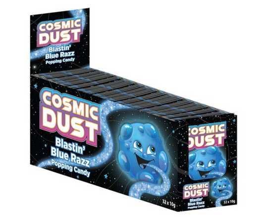 Cosmic Dust Blue Raspberry Single Popping Candy