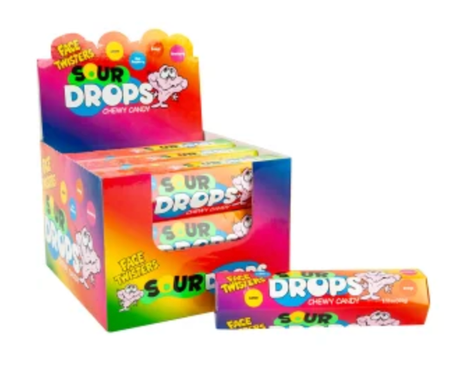 Face Twisters Sour Chewy Drops Single