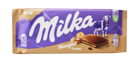 Milka Nougat Creme Chocolate Bar Single