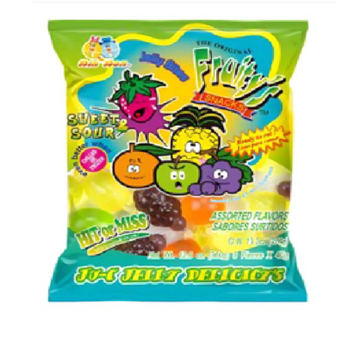 Din Don Fruity's Sweet and Sour Jelly Flavor Assorted Single