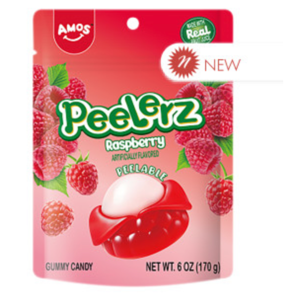 Amos Peelerz Gummy Raspberry Single