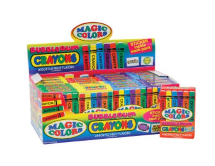 Magic Color Bubblegum Crayons Single