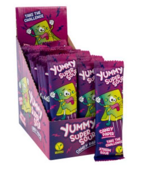 Yummy Super Sour Candy Paper Challenge