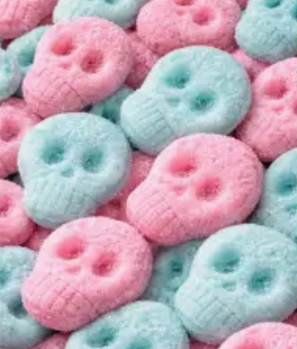Swedish Sour Foam Bubblegum Skulls