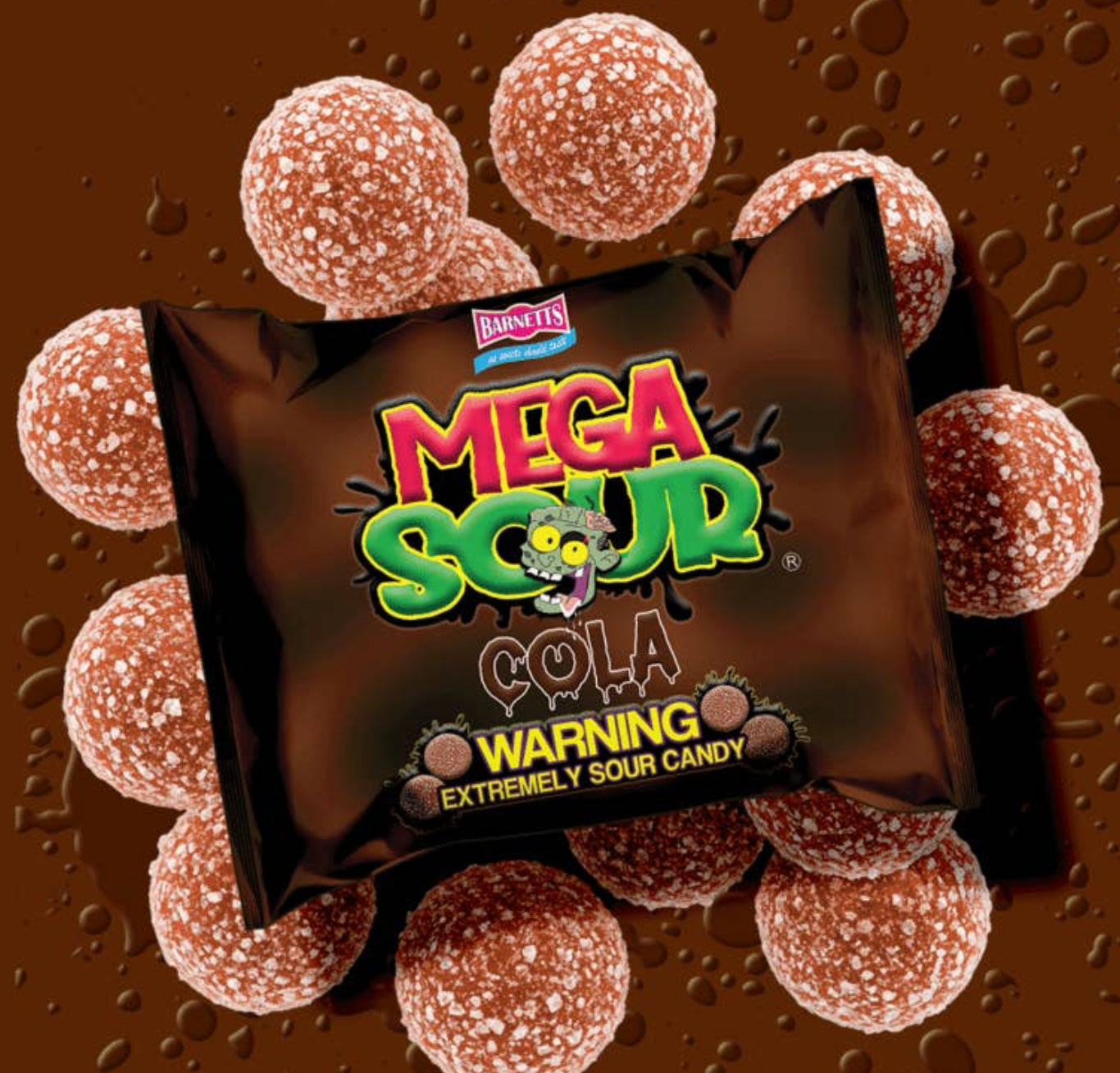 Barnetts Mega Sour Cola Single Bag