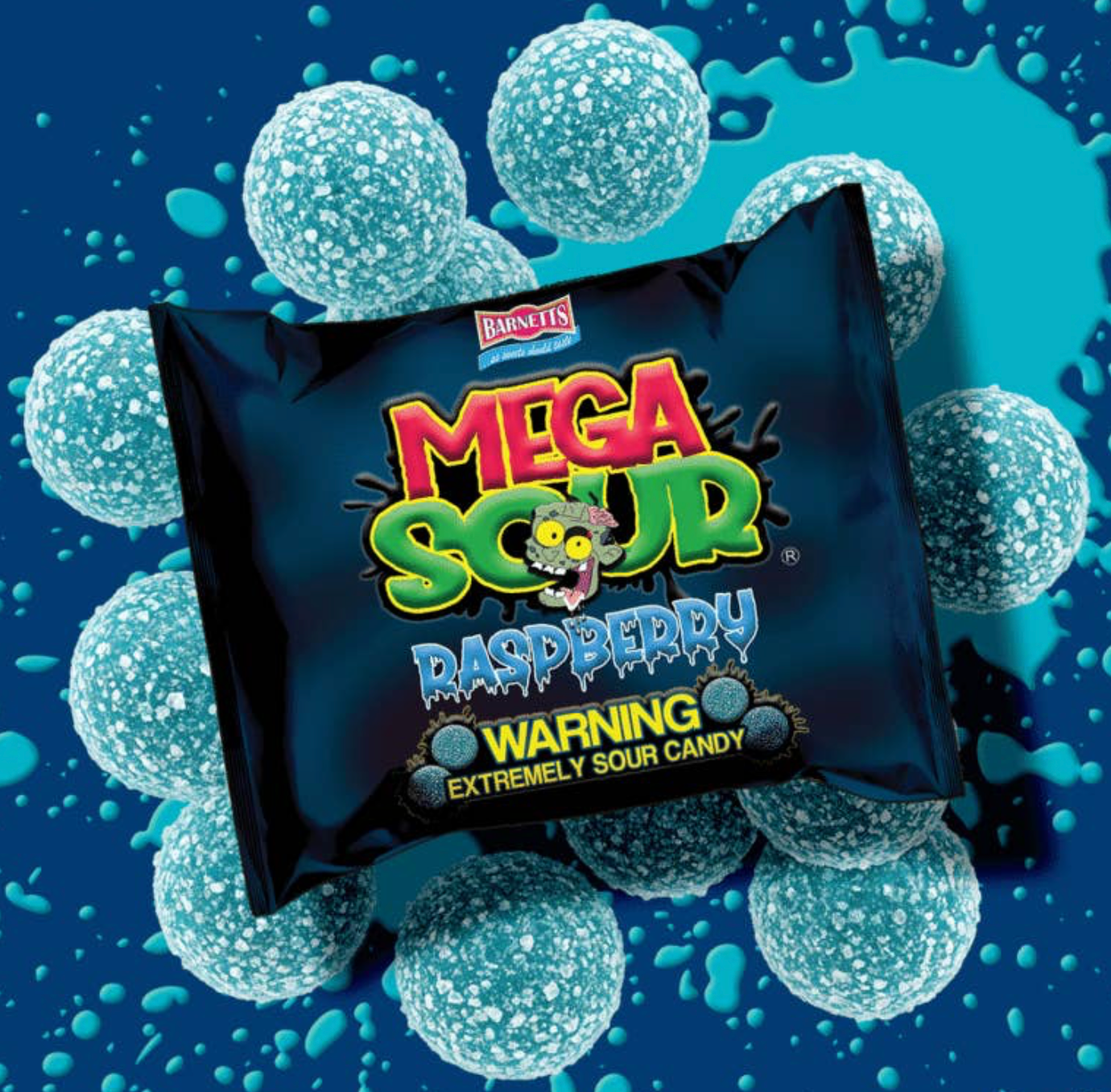 Barnetts Mega Sours Raspberry Single Bag