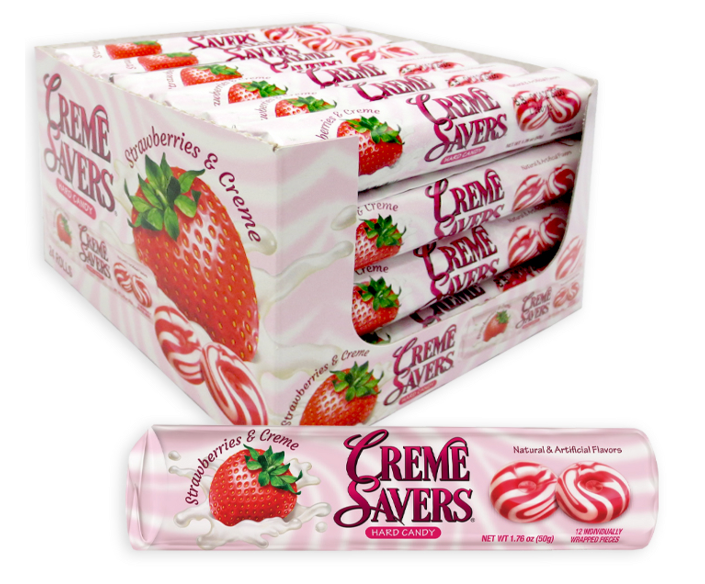 Creme Savers Roll Strawberry Single