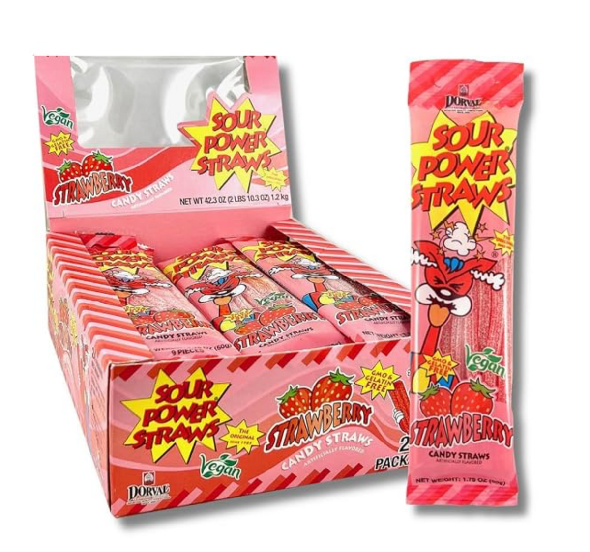 Sour Power Straws Strawberry Single COMING SOON