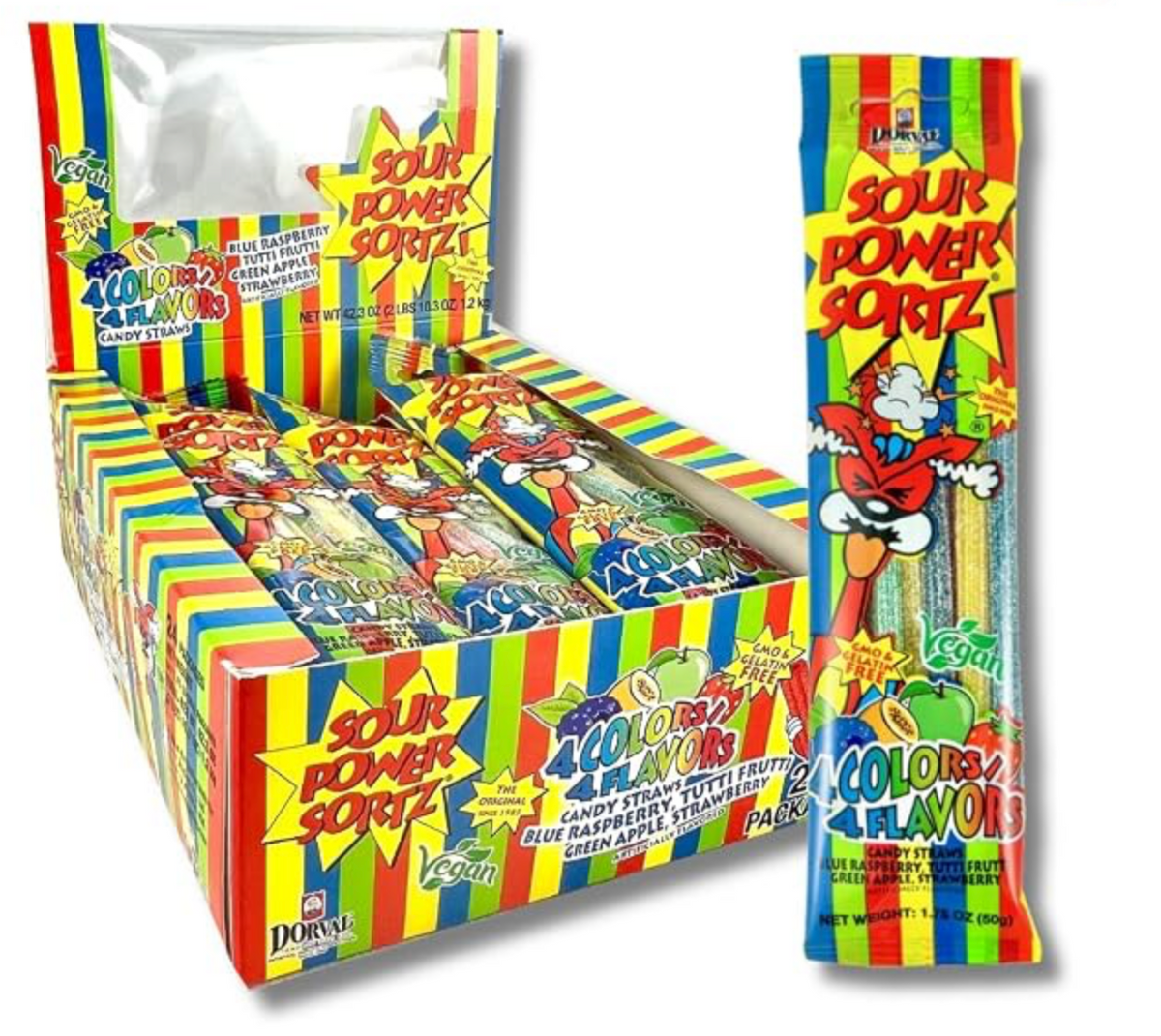 Sour Power Straws Assorted Single COMING SOON