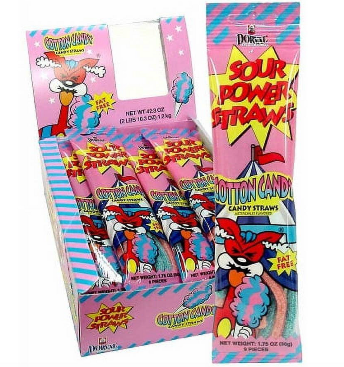 Sour Power Straws Cotton Candy Single COMING SOON