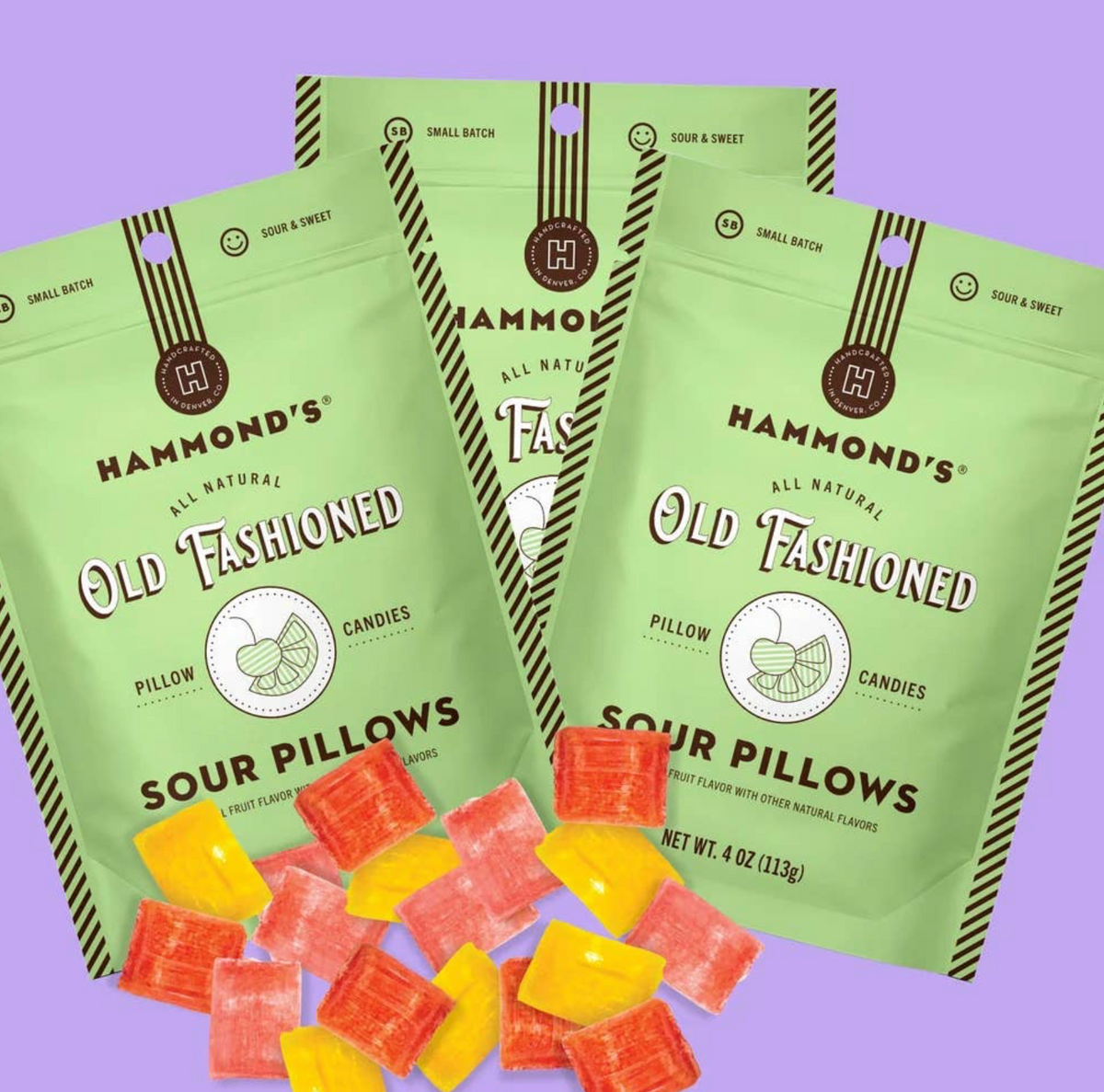 Hammond's Hard Candy Pillows Sours Bag Single COMING SOON
